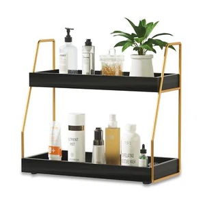 2tier Bathroom Counter Organizer Wood Bathroom Organizer Countertop Vanity Organ - Picture 1 of 6