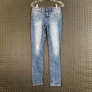 Pantalones de mezclilla Kut From The Kloth ajustados tiro medio azules lavados para mujer talla 0 - Imagen 1 de 9