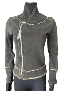 Diesel 100% Cotton Sweatshirt/Zipped Jacket Dark Olive Green Sz M Fits Sz S US - Picture 1 of 7
