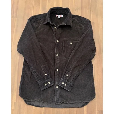 Urban Outfitters Heavyweight Corduroy Button Down Shirt Black Size S - Image 1 of 4