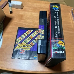 Fighting Game World Heroes 2 Neo Geo ROM Retro AKD Box with Instruction Manual - Picture 1 of 8
