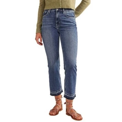 Pantalones de mezclilla Boden nuevos con etiquetas para mujer tiro medio azul lavado talla W31 L30 dobladillo crudo recortado Foto 1 de 4