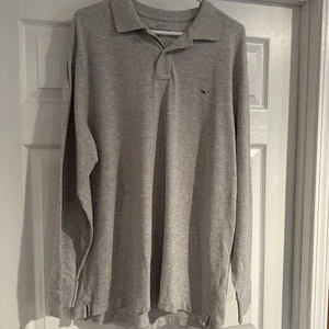 Vineyard Vines Poloshirt Herren Größe XL hellgrau Wal Freizeit Langarm - Bild 1 von 4