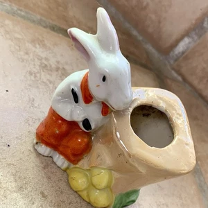 Vintage Japan Hase Kaninchen Figur Zahnstocher Halter Glanzware RAR! - Bild 1 von 8