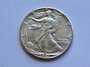 1941 Walking Liberty Silver Half Dollar About Uncirculated+ 111105 - Picture 1 of 2