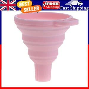 Protable Mini Silicone Foldable Oil Funnel Hopper Kitchen Tool/Nordic Pink . - Picture 1 of 4