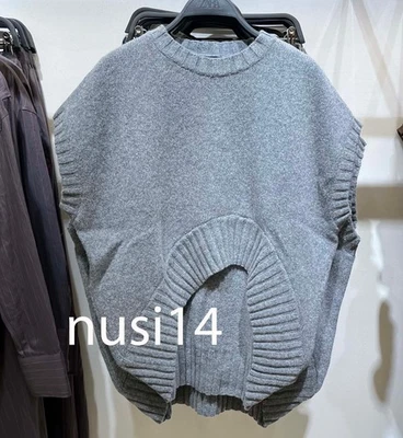 ZARA NEW WOMAN OVERSIZED WOOL KNIT VEST GREY S,M,L 6771/112/802 - Image 1 of 3