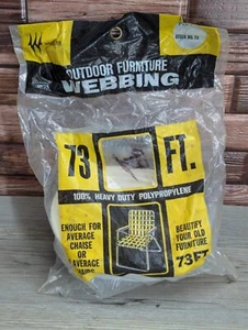 Furniture Re-Web Strap Kit 73 Feet New White Black Stripe Wellington - Picture 1 of 10