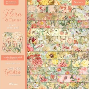 Crafter's Companion - NATURE'S GARDEN - FLORA & FAUNA - 6" X 6" - 36 SHEETS - Picture 1 of 13