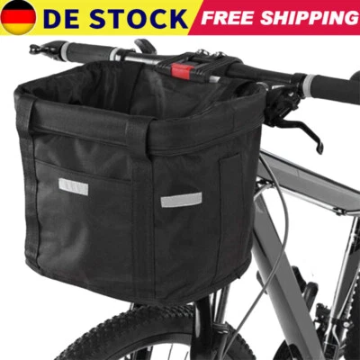 Fahrradkorb Lenkerkorb Einkaufstasche Clipon Vorne Abnehmbar f. Bike Fahrrad - Bild 1 von 4