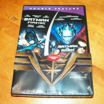 BATMAN FOREVER & ROBIN DOUBLE FEATURE TIARA WIDESCREEN DC Superhero DVD SET NEW  - Image 1 of 2