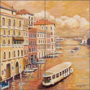 Venedig Fliese Backsplash Joanne Margosian Mediterrane Kunst Keramik Wandbild JM108 - Bild 1 von 7