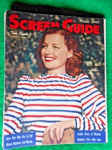 SCREEN GUIDE MAR 1942 LAMOUR SHERIDAN - Picture 1 of 2
