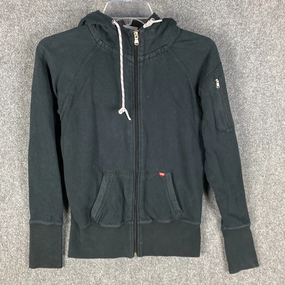 Sudadera con Capucha TYR Para Mujer Mediana Cremallera Completa Envejecida 100% Algodón Cordón M Foto 1 de 4