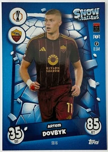 Topps 2024-25 UEFA Match Attax Update - ARTEM DOVBYK (AS ROMA) Snow Ballers SB16 - Picture 1 of 1