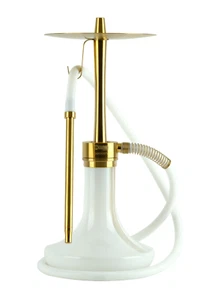 ODUMAN INFINITY HOOKAH - WHITE GLASS- GOLD BODY , Shisha Hookah Nargile EXPRESS - Picture 1 of 2