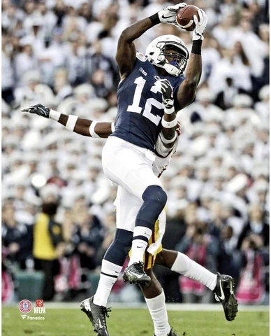 Chris Godwin Penn State Nittany Lions Unsigned Navy Jersey Catching 8x10 Photo Cover