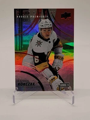 2022-23 Upper Deck Trilogy Kaedan Korczak Rookie Premieres Level 1 Red /149 - Image 1 of 2
