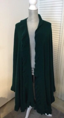 Capa/envoltura/pareo/chal cachemir 100 % verde hecho en Escocia Smith & Telford  Foto 1 de 4