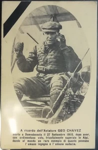 1910 - A ricordo dell'aviatore Geo Chaves. Listata a lutto - Picture 1 of 1