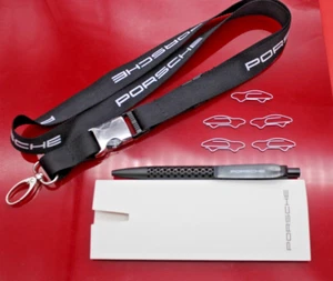 Porsche Accessoires : VIP Kugelschreiber + Schlüsselband + 911 Büroklammern Neu - Bild 1 von 8