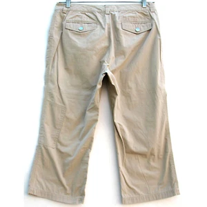 Lauren Ralph Lauren Capri Cargo Hose Reißverschlusstasche bequem hellbraun hoher Bund Gr. 10 (Etikett) - Bild 1 von 4