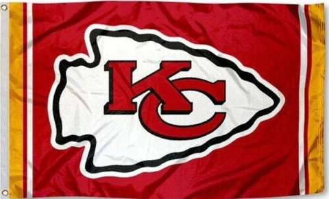 Kansas City Chiefs Flag with Arrowhead ~ Large 3'X5' ~ NFL ~ FREE SHIPPING Cover