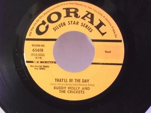 Buddy Holly And The Crickets,Coral 65618"That'll Be the Day"US,7" 45,stamped#s,M - Picture 1 of 2