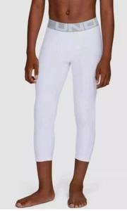 Under Armour Boys Heatgear Armour ¾ Leggings Underwear White Size YXL - Picture 1 of 5