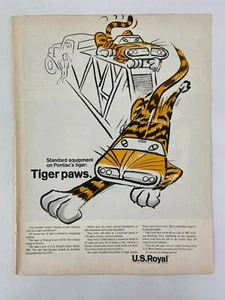 US Royal Rubber Tire Tiger Paws Magazine Ad 10.75 x 13.75  - Picture 1 of 2