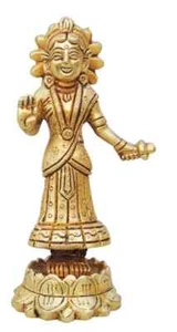 Radha Ji Statue Brass Hindu Deity Goddess Idol Vastu Puja Home Temple 5 Inch - Picture 1 of 4