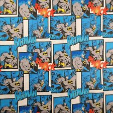 1/3 Yard Cotton Fabric: BATMAN Comic THWACK! All Over Print | 12"x40"