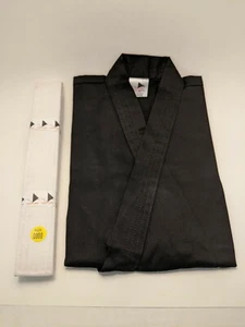 NOS Century Black Lightweight Martial Arts Uniform Gi  & White Belt Size 0000 - Picture 1 of 8