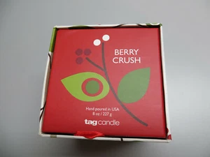 TAG Brand Candle Berry Crush 8 Oz Hand Poured In USA Decorative Box Red Green - Picture 1 of 3