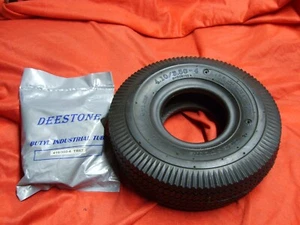 4.10/3.50-4 410/350-4 4.10-4 3.50-4 4PLY Sawtooth Tire w/ Industrial TR87 Tube - Picture 1 of 12