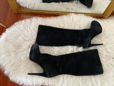 Alexandre Birman Botas Gamuza Negro Hasta la Rodilla 8.5 Foto 1 de 3