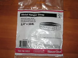Sioux Chief verzinktes Metallaufhängerband 3/4 Zoll x 10 Fuß 28 Stärke Stahl 528-10PK2 - Bild 1 von 2