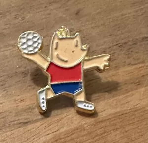 Barcelona 1992 Mascot Cobi Handball Olympic Pin - Picture 1 of 1