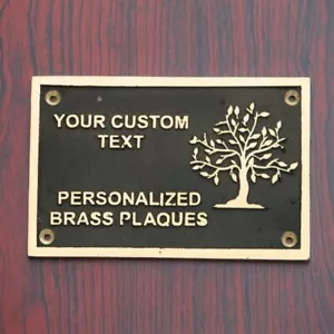 Personalized Brass Plaque - Ideal for Recognition Plaques, Name Plates, and sign - Picture 1 of 6