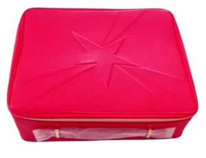 Lancome Train Case Pink Star / Gift Bag Approx 10"X12"X3" Cosmetic Make Up NWOT - Picture 1 of 10