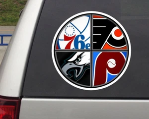 Philly Sports Combined Phillies, Eagles, Flyers, 76er's Decal Stickers pick size - Picture 1 of 2