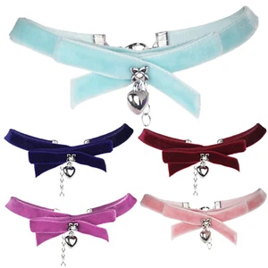 Trachtenkette Halsband Samtband schmal Schleife Herz Kropfband Trachtenschmuck - Bild 1 von 5