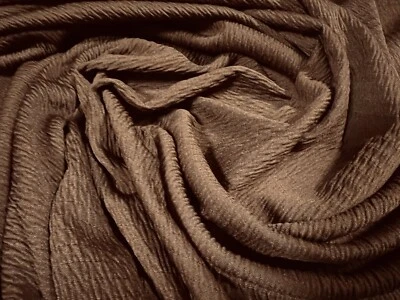 THE FABRIC MERCHANT Scherer Stretch Elasthan Jersey Stoff, pro Meter - schlicht - schokoladenbraun