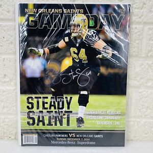 New Orleans Saints 2014 Gameday ZACH STRIEF Signed Autographed Program + Ticket