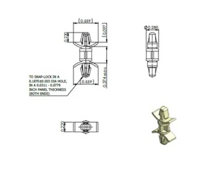 3/8" Nylon Dual Lock PCB Support Post K82053 - Picture 1 of 3