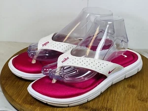 Sandali Nike donna tg 9 infradito comodi 354925-163 pelle bianca slip on - Foto 1 di 7
