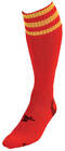Precision 3 Stripe Pro Football Socks Adult Red/Yellow 45237