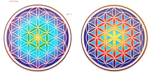 FENG SHUI 2 Fensterbilder Blume des Lebens Mandala -- 2x6 cm Aufkleber - Bild 1 von 1