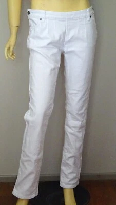 Pantalones de mezclilla blancos de tiro bajo súper ajustados SASS & BIDE "Lady Day" - Talla 30 - Foto 1 de 3