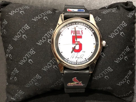 St. Louis Cardinals Team Logo Albert Pujols Watch (no box) ~ 12 Cover